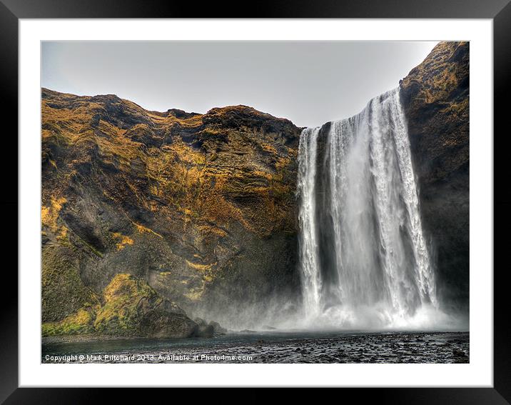Skogafoss Waterfall Framed Mounted Print by Mark Pritchard