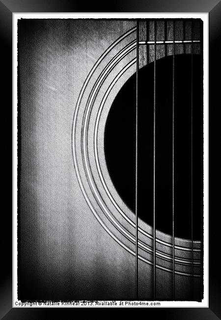 Guitar Film Noir Framed Print by Natalie Kinnear