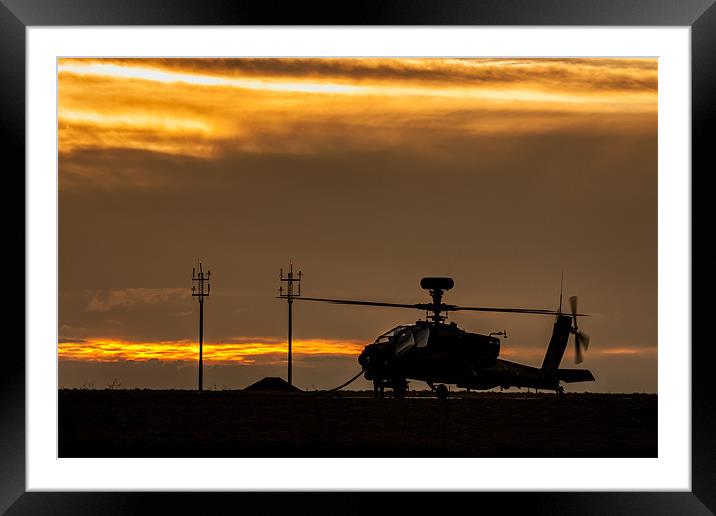 Apache at sunset Framed Mounted Print by Oxon Images