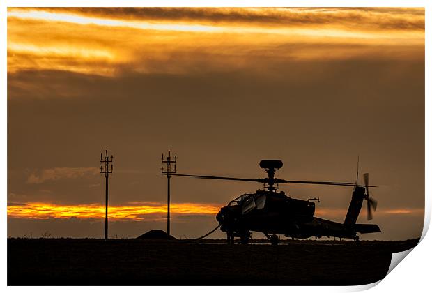 Apache at sunset Print by Oxon Images