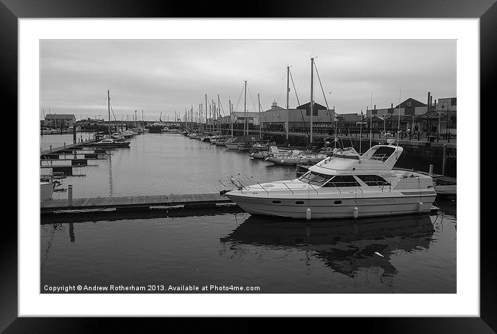 Fleetwood Dock Framed Mounted Print by Andrew Rotherham