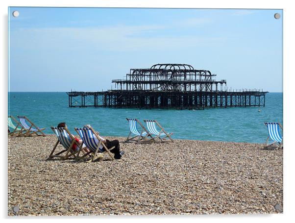 West Pier Brighton Acrylic by mike lester