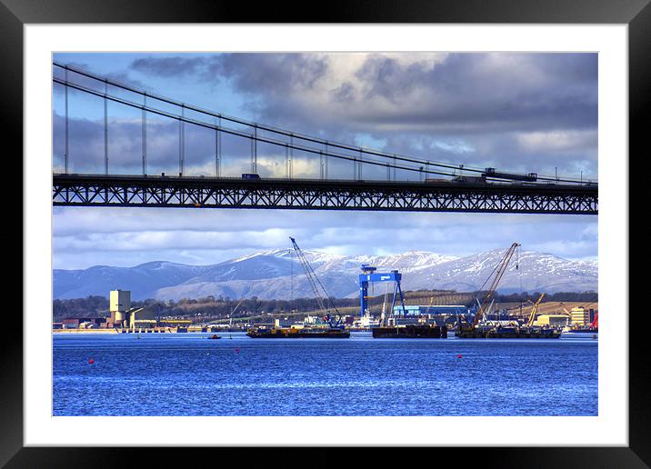 New Forth Crossing - 15 February 2013 Framed Mounted Print by Tom Gomez