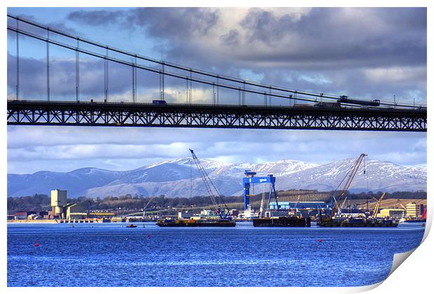 New Forth Crossing - 15 February 2013 Print by Tom Gomez