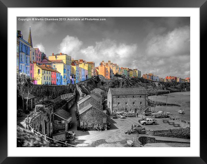 Tenby, The Sailing Club Framed Mounted Print by Martin Chambers