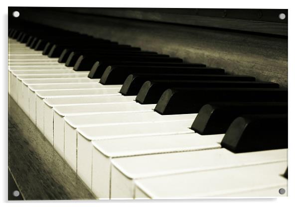 piano keys Acrylic by Heather Newton