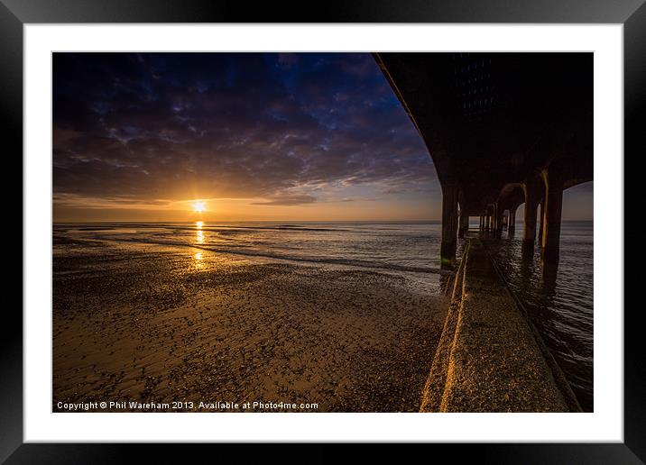 Pier Sunrise Framed Mounted Print by Phil Wareham