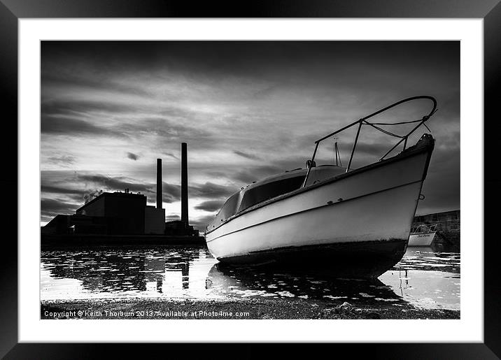 Boat at Power Station Framed Mounted Print by Keith Thorburn EFIAP/b