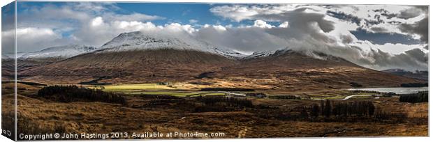 The Black Mount, Achallader Canvas Print by John Hastings