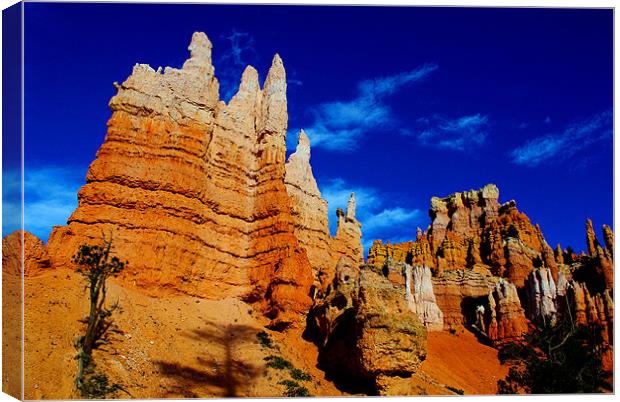 Beautiful rock towers, Bryce Canvas Print by Claudio Del Luongo