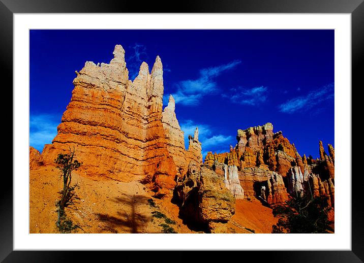 Beautiful rock towers, Bryce Framed Mounted Print by Claudio Del Luongo