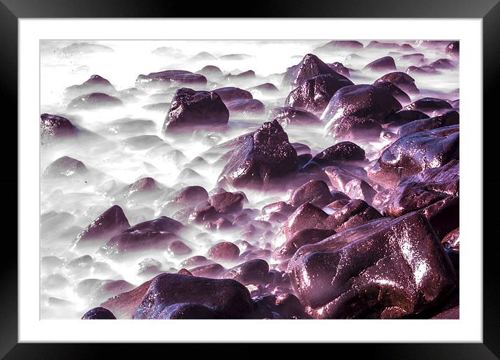 misty rocks Framed Mounted Print by keith sutton