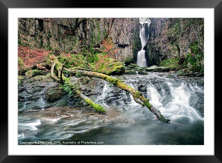 Catrigg Foss Falls Framed Mounted Print by Chris Frost