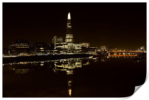 The Shard at Night Print by Dean Messenger
