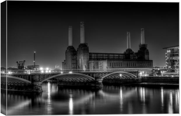 Battersea black and white Canvas Print by Dean Messenger
