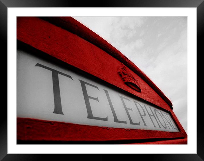 Red Telephone Box Framed Mounted Print by Beth Black