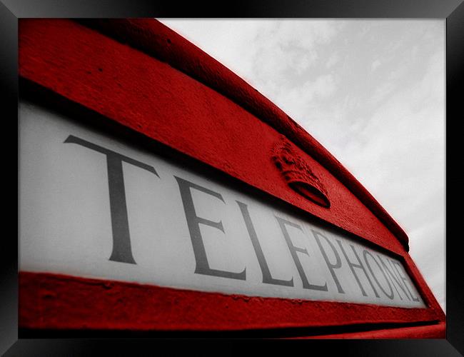 Red Telephone Box Framed Print by Beth Black