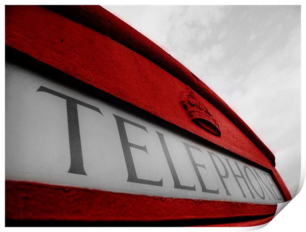Red Telephone Box Print by Beth Black