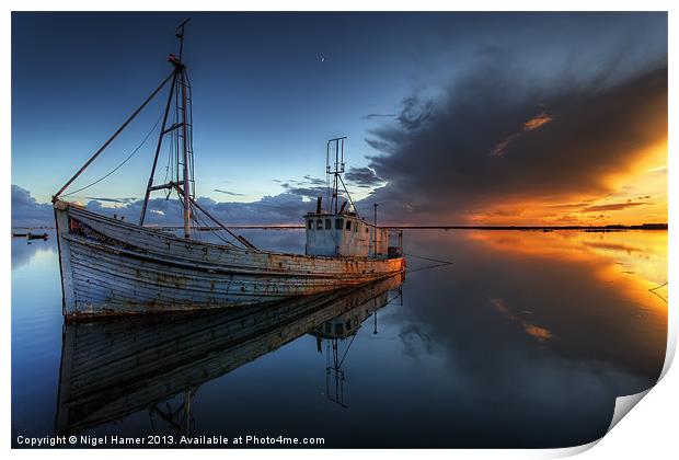 The Guiding Light Print by Wight Landscapes
