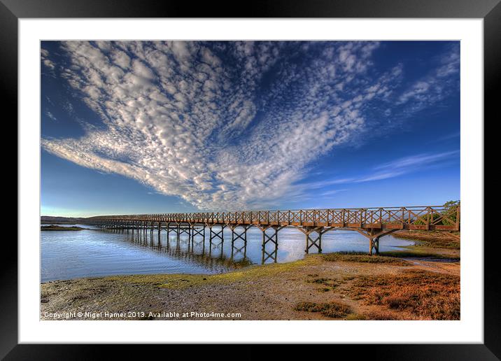 Quinta do Lago Wooden Bridge Framed Mounted Print by Wight Landscapes