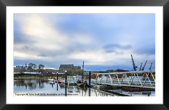 River Clyde at Glasgow Framed Mounted Print by Tylie Duff Photo Art