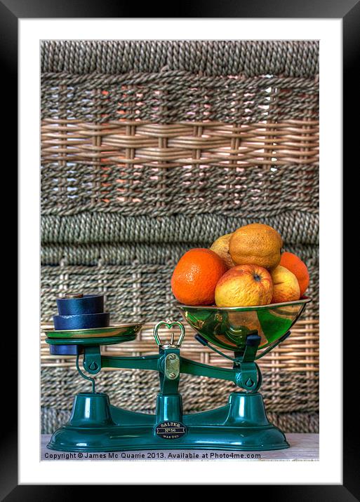 Fruit Scales Framed Mounted Print by James Mc Quarrie