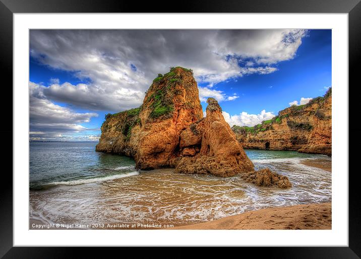 Red Sandstone Stack Lagos Framed Mounted Print by Wight Landscapes