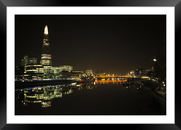 London City of Lights Framed Mounted Print by Dean Messenger