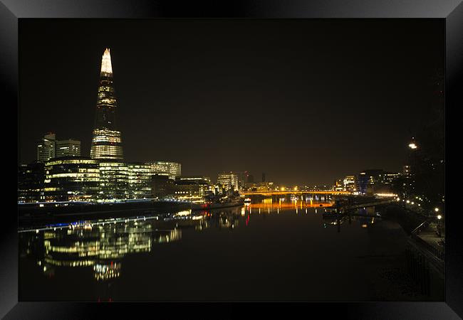 London City of Lights Framed Print by Dean Messenger