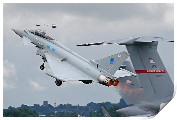 Typhoon takeoff Print by Rachel & Martin Pics