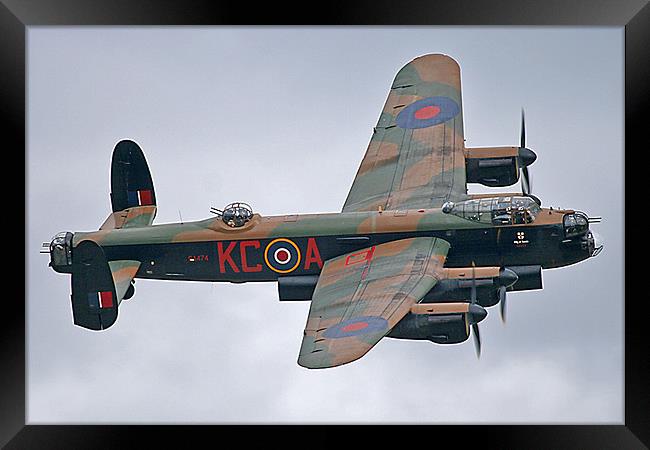 BBMF Lancaster bomber topside Framed Print by Rachel & Martin Pics