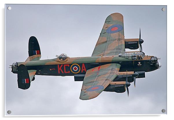 BBMF Lancaster bomber topside Acrylic by Rachel & Martin Pics