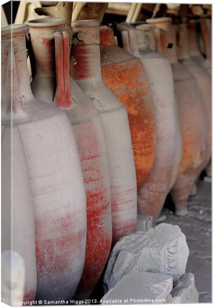 Amphorae - Pompeii Canvas Print by Samantha Higgs