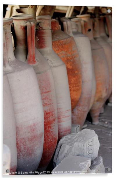 Amphorae - Pompeii Acrylic by Samantha Higgs