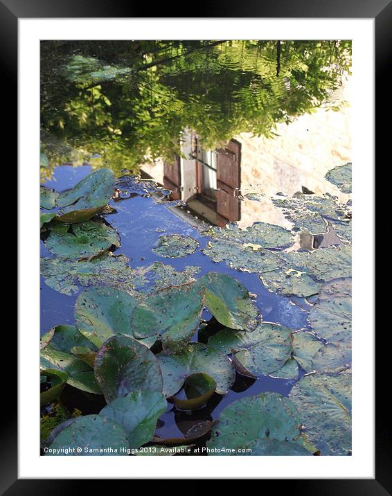 Mill Pond Reflection - France Framed Mounted Print by Samantha Higgs