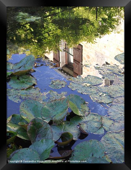 Mill Pond Reflection - France Framed Print by Samantha Higgs