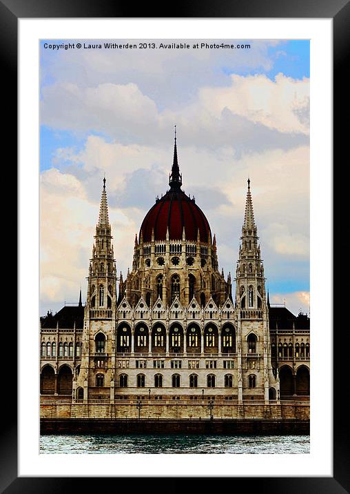 Budapest Building Framed Mounted Print by Laura Witherden
