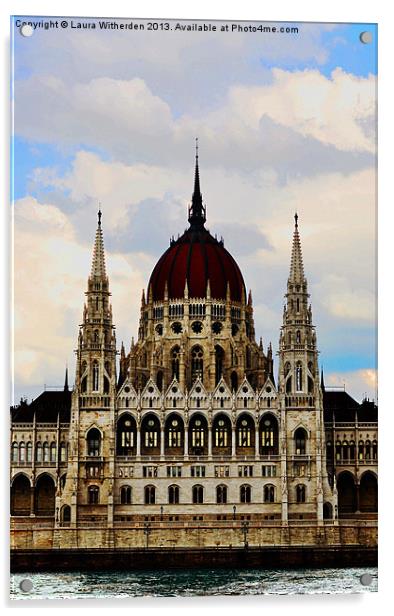 Budapest Building Acrylic by Laura Witherden