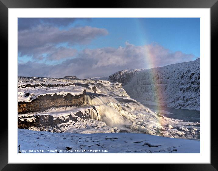Gullfoss Rainbow Framed Mounted Print by Mark Pritchard