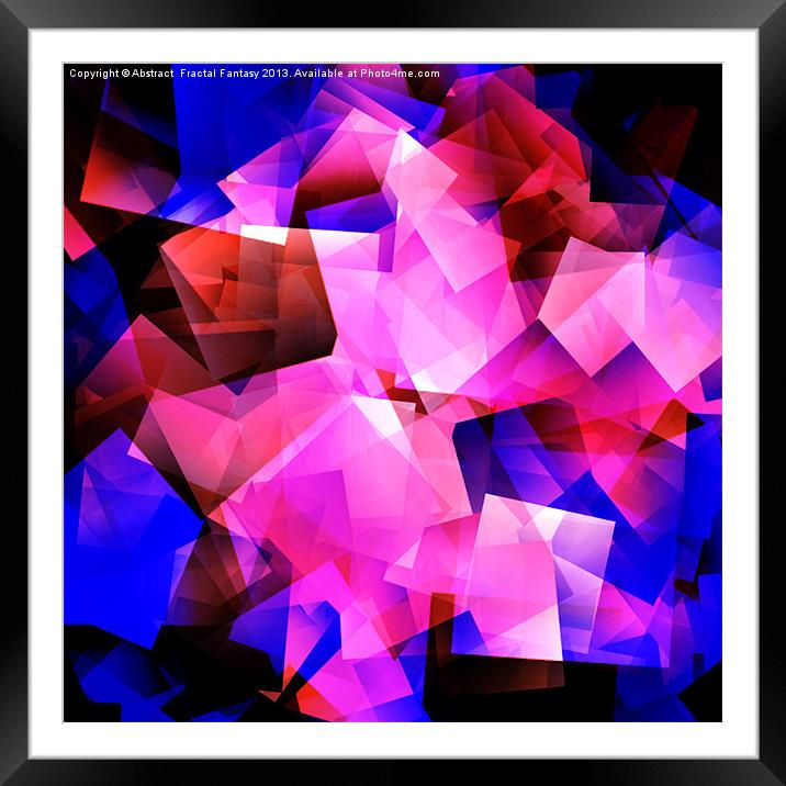 Edge Framed Mounted Print by Abstract  Fractal Fantasy