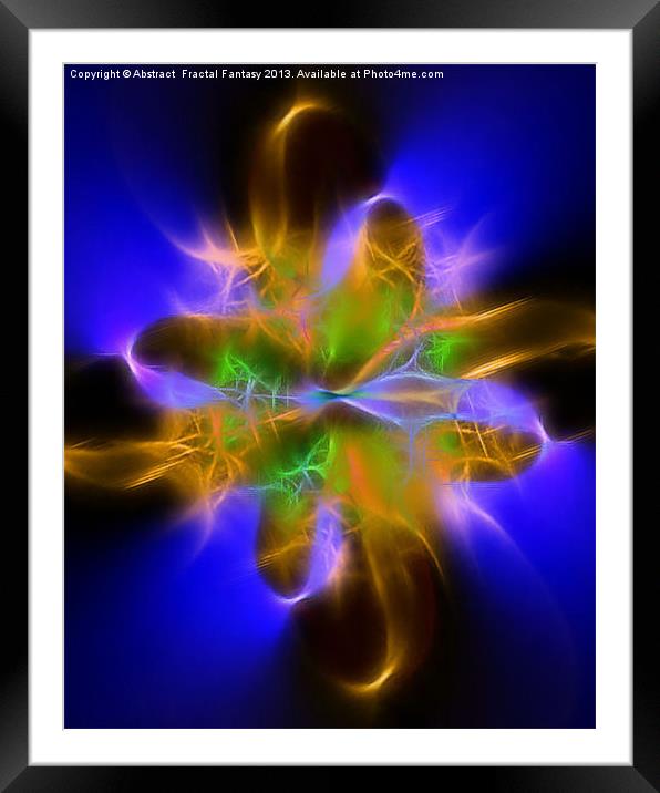 Frac Flower 10 Framed Mounted Print by Abstract  Fractal Fantasy