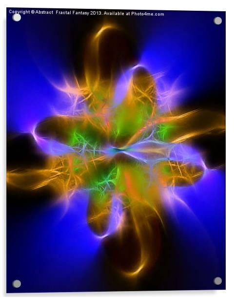 Frac Flower 10 Acrylic by Abstract  Fractal Fantasy