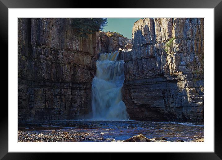 High Force Waterfall Framed Mounted Print by David Pringle