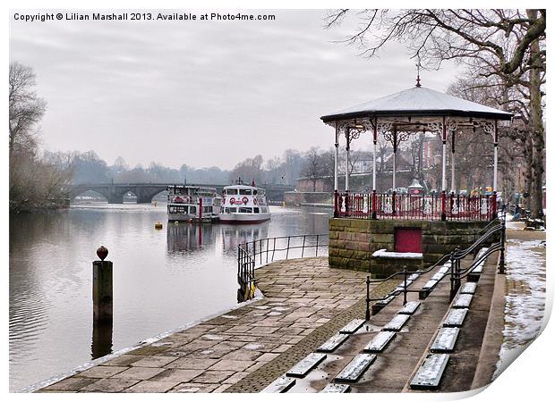 The Bandstand -Chester. Print by Lilian Marshall