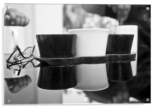 monochrome coffee for two Acrylic by Arfabita  