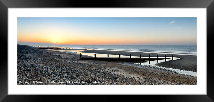 Camber Sands Sunrise I Framed Mounted Print by Vinicios de Moura