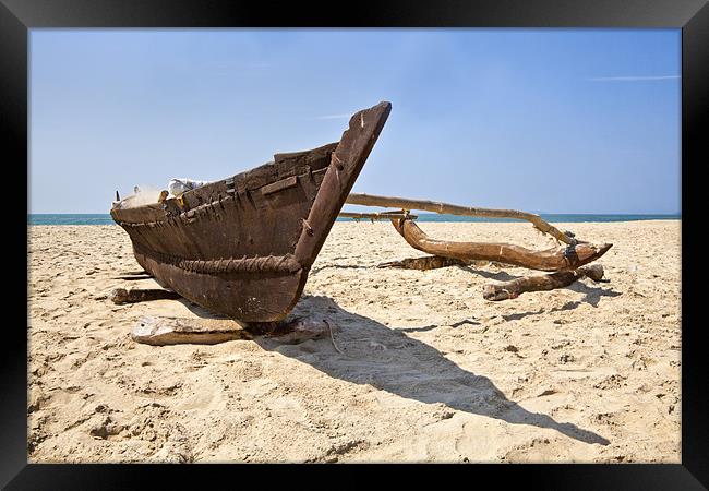 Low angle Fishermans outrigger Framed Print by Arfabita  