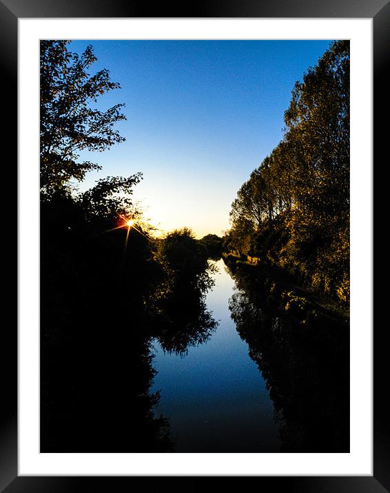 Kennet and Avon Canal Sunset Framed Mounted Print by Mark Llewellyn