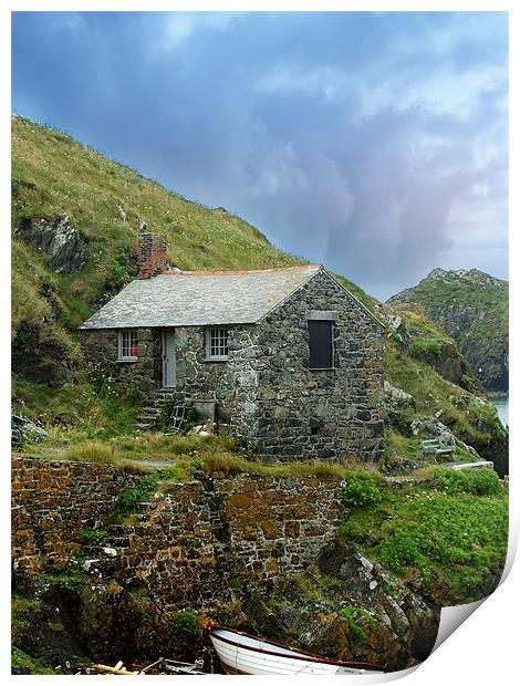 Fishermans cottage Print by Carol Young