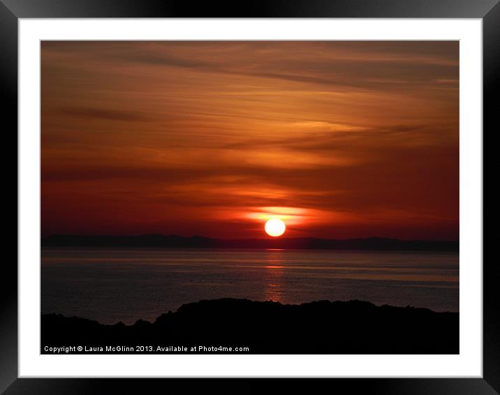 East Neuk Sunset Framed Mounted Print by Laura McGlinn Photog